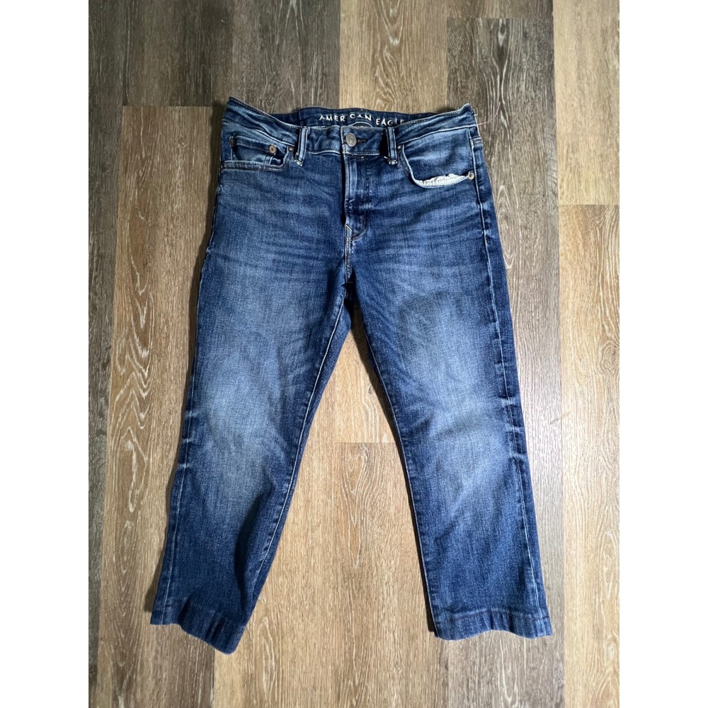 American Eagle Slim Straight Jeans Mens 31x22 Blue Airflex+ Stretch Denim